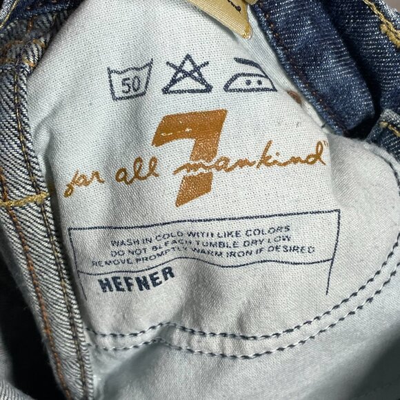 7 For All Mankind Jeans Womens 28 blue denim straight crop boho casual - Picture 7 of 10